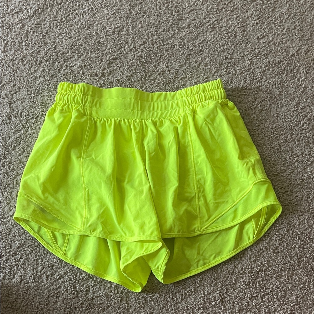 Lululemon Athletica Neon Yellow Shorts